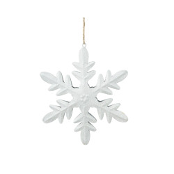 Flocon de neige pailleté blanc irisé – Déco festive | DECORIS

