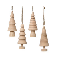 Sapin Bois à Suspendre – Déco Festive | DECORIS