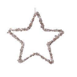 Étoile Argentée à Suspendre Ø 15 cm – Déco Festif