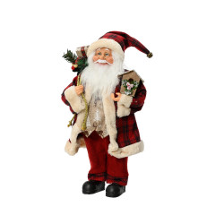 Figurine Père Noël Écossais 110cm – Déco Magique