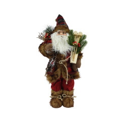 Figurine Père Noël Écossais 45cm – Déco Festive | DECORIS