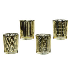 Photophore en fer doré DECORIS – Ambiance festive | DECORIS