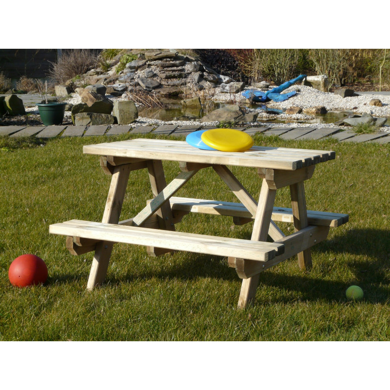 Table pic-nic pour enfant - 90 x 90 x 57 cm - Autoclave