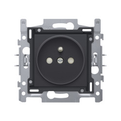 Prise encastrable NIKO 21 mm anthracite – Sécurité et design