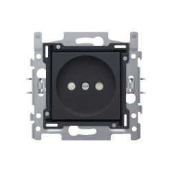 Prise encastrable 21mm anthracite NIKO – Installation facile