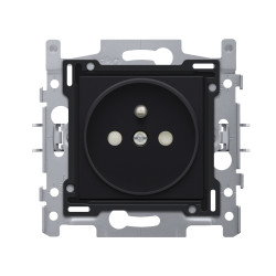 Prise encastrable NIKO 21mm noire – Sécurité assurée