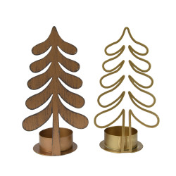 Porte-bougie sapin DECORIS – Ambiance Noël | DECORIS