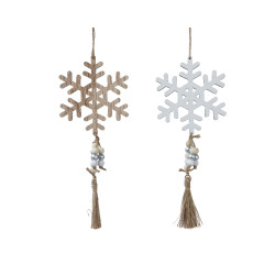 Flocon de neige à suspendre 15cm – Déco Noël | DECORIS

