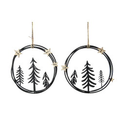 Suspension Sapin Fer Ø12cm – Déco Noël Magique