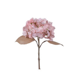 Branche Hortensia Rose 45cm – Déco Noël Élégante
