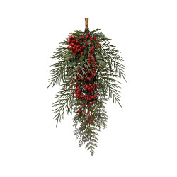 Branche à baies rouges 50 cm – Déco de Noël festive
