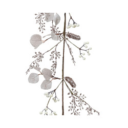 Guirlande Noël Feuilles Pailletées 1,3m – Déco Festive