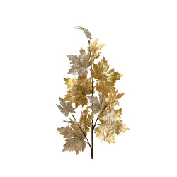 Branche Érable Dorée 90cm – Déco Hivernale Festive