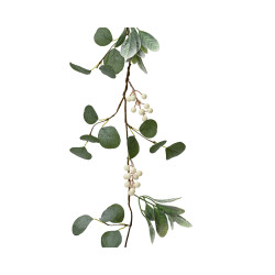 Guirlande Eucalyptus Baies Blanches 1,5m – Déco Naturelle