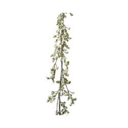 Guirlande baies blanches mousse 1,3m – Déco festive