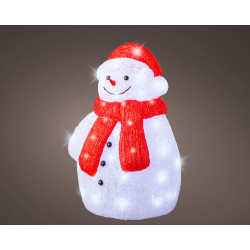 Bonhomme de neige LED Acrylique – Déco Noël Lumineuse | LUMINEO