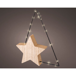 Sapin Fer Noir LED Blanc Chaud 30cm – Ambiance Magique