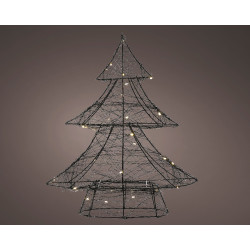 Sapin Noël Fil Métallique LED Blanc Chaud – Ambiance Magique