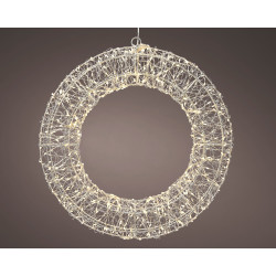 Couronne LED Métal Ø 38cm – Ambiance Hivernale