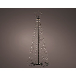 Sapin Fer Noir LED Blanc Chaud 150cm – Ambiance Magique