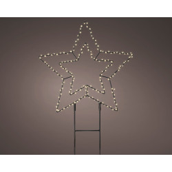Étoile Double Piquante LED Noir – Illuminez Noël | LUMINEO