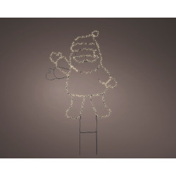 Père Noël à piquer LED – Déco Noël Lumineuse | LUMINEO