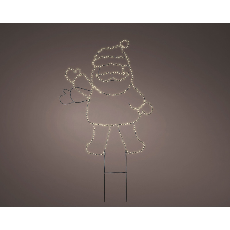 Père Noël à piquer LED – Déco Noël Lumineuse | LUMINEO