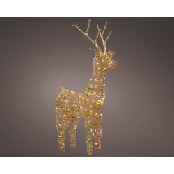 Renne Osier Doré LED – Illuminez Votre Noël | LUMINEO