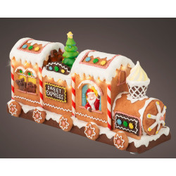 Train de Noël Lumineo Pain d'Épice Animé LED – Magie Festive