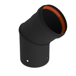 Coude 45° poêle à pellets noir Ø 80 mm SANINSTAL – Raccord parfait