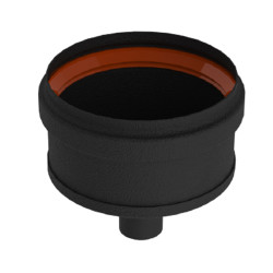 Tampon poêle à pellets SANINSTAL – Purge Ø 80mm noir
