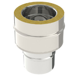 Adaptateur poêle à pellets inox 80-130mm – Connexion sécurisée | SANINSTAL