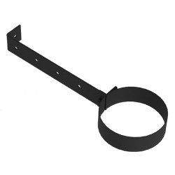 Collier Mural Poêle à Pellets Noir Ø 80mm SANINSTAL – Fixation Sécuris
