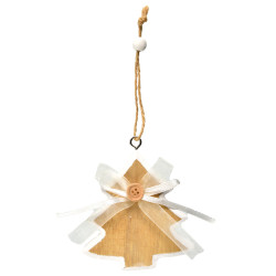 Sapin en bois à suspendre 8 cm – Déco Noël