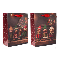 Sac cadeau Noël papier 12x26x32cm – Emballage festif