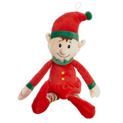 Lutin farceur peluche rouge 30 cm – Déco Noël