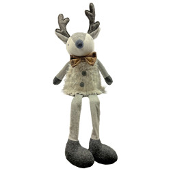 Renne en peluche 53 cm – Déco Noël Douce