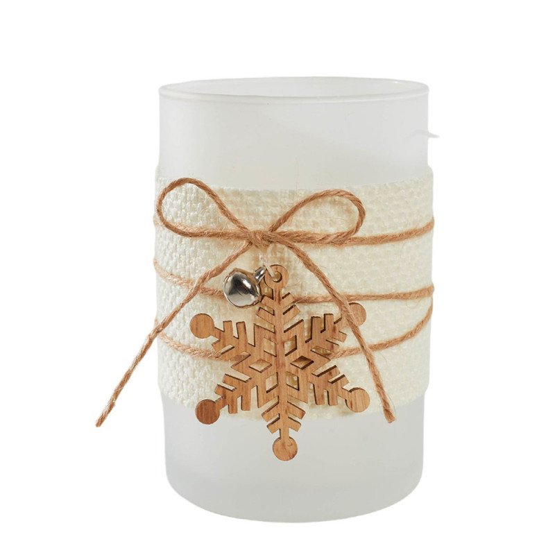 Photophore en verre 12 cm – Ambiance Festive