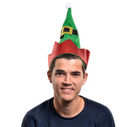 Bonnet lutin farceur en tissu – Déco Noël festive

