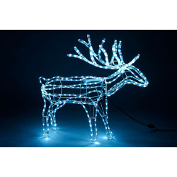 Renne Métal LED Blanc Froid 85cm – Déco Noël Extérieure