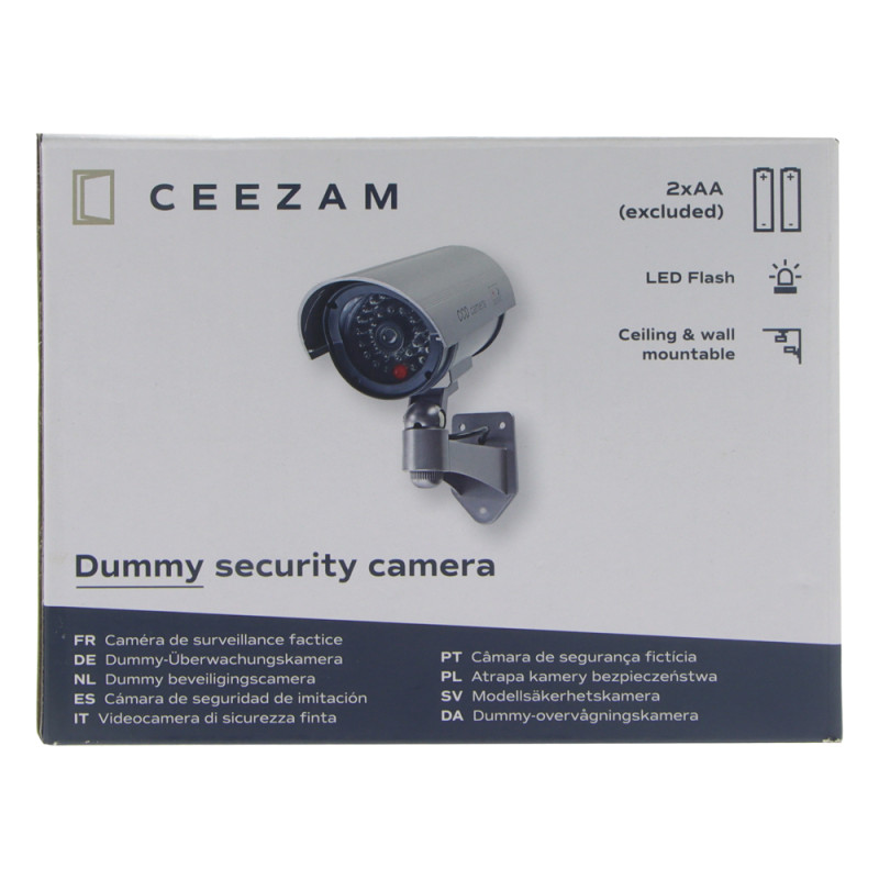 Caméra extérieure factice grise CEEZAM – Dissuadez les intrus Caméra extérieure factice grise CEEZAM – Dissuadez les intrus