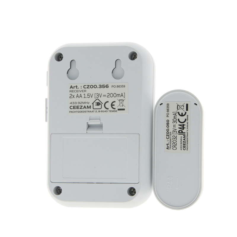 Sonnette sans fil CEEZAM – 38 mélodies | CEEZAM
 Sonnette sans fil CEEZAM – 38 mélodies | CEEZAM