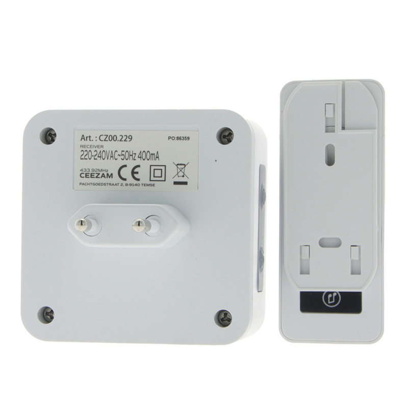 Sonnette sans fil CEEZAM – 18 mélodies, 150m | CEEZAM

