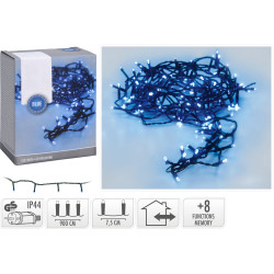 Guirlande LED Bleue 9m – 8 Fonctions Int/Ext