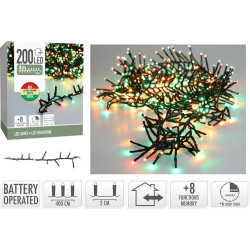 Guirlande LED 200 Multicolore – 8 Fonctions Int/Ext