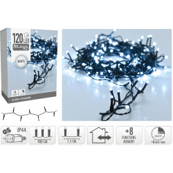 Guirlande LED 120 Blanc Froid – Éclairage Magique 9m
