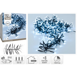 Guirlande grappe LED Blanc Froid – Éclairage Festif 8,5m