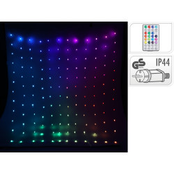 Guirlande rideau LED extérieure 400 multicolore – ambiance festive