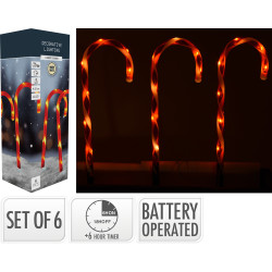 Sucre d'orge lumineux LED 47cm – Déco Noël Magique
