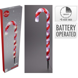 Sucre d'orge lumineux LED 70 cm – Déco Noël Magique